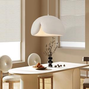 Lustre de salle à manger moderne minimaliste de style Wabi-Sabi français, luminaire suspendu artisanal de designer pour chambre à coucher, éclairage de salon - Product Image 2