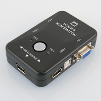 Conmutador Kvm de 2 puertos USB 2.0 Vga para PC, teclado y monitor con ratón compartidos, con resolución de 1920x1080