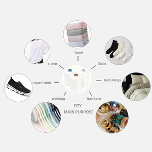 Giá rẻ Nhà Máy Giá <span class=keywords><strong>polyester</strong></span> sợi <span class=keywords><strong>dty</strong></span> 150D/144f nguyên trắng sáng S Twist Sim AA lớp - Product Image 3