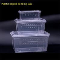Boîte à reptiles transparente en plastique PP, cage d'alimentation portable, terrarium pour dragon barbu, gecko léopard, serpent, araignée, habitat