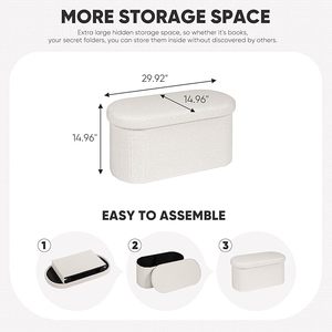 72*38*38cm Modern Foldable Soft Teddy Velvet Fabric for Home Use Living Room Furniture Bedroom Entry Storage Bench <strong>Stool</strong> <strong>Ottoman</strong> - Product Image 2