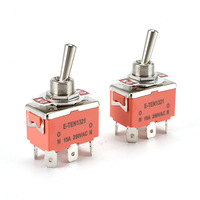 FEIBEN FS-120 Nouveau type d'interrupteur intelligent à 6 broches avec levier à bascule orange ON-OFF 15A 250V