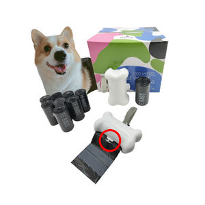 Bolsa de basura para mascotas biodegradable personalizada negra, bolsa de plástico para caca de perro de 50 rollos, bolsa ecológica para caca de perro - Product Image 1