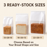 Bolsas de Pan con Cierre Metálico Blancas con Ventana Transparente, Empaque para Panadería, Galletas y Bocadillos, Disponibles en Stock