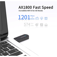 Tarjeta de Red Inalámbrica de 1800M, WiFi 6 sin Controlador, Receptor de Red Gigabit USB 3.0 para Computadora, Transmisor AP de Doble Banda 5G