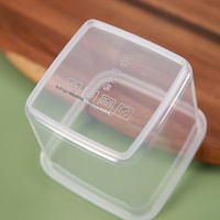 Contenants carrés en plastique PP de 400/650 ml pour cheesecake, crème glacée, lait de soja, tiramisu, mille-crêpes, desserts ; Boîtes d'emballage