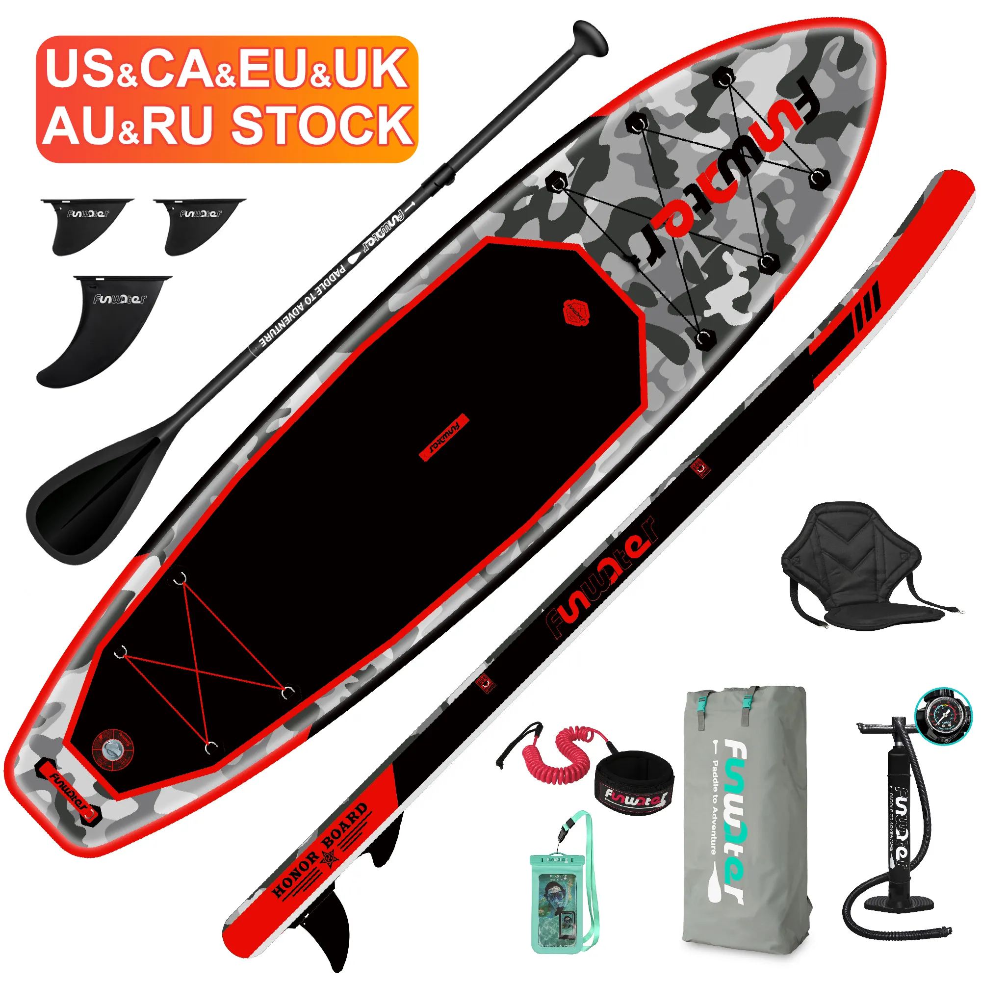 FUNWATER Drops hipping OEM China Lieferant Surfbrett aufblasbares Sup Board Carbon Paddle Board aufblasbares Stand Up Paddle Board