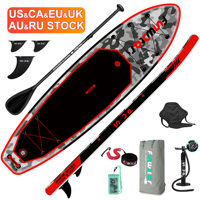 FUNWATER Dropshipping OEM 10'8 "Noir sup Board Planche de Surf Soft Boards Surf Sup PVC Wakeboard Gonflable Stand up Paddle Board