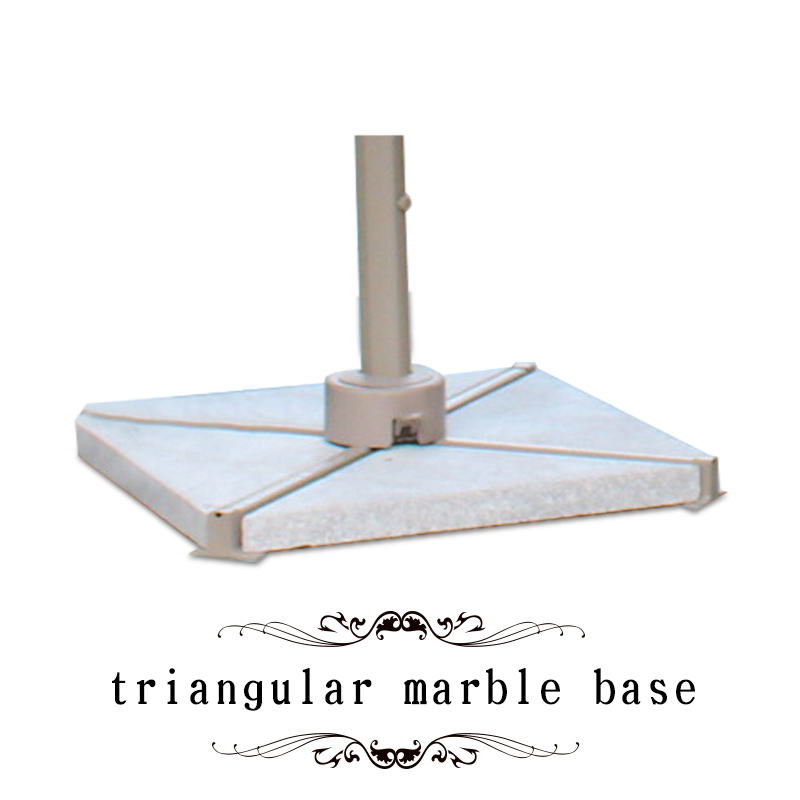 Parapluie romain base triangulaire en marbre