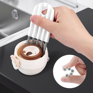 Cepillo multifuncional flexible para ranuras, tapas de vasos, ranuras de biberones, cepillo de limpieza doméstico con cerdas suaves, herramienta de cocina - Product Image 1