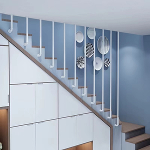 Giá Tốt Nhất Hiện Đại Cầu Thang Lan Can Biệt Thự Ánh Sáng Cầu Thang Thiết Kế Rèn Sắt Thép Hiện Đại Lan Can Cho Cầu Thang Trong Nhà - Product Image 2