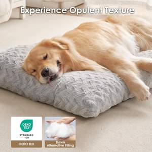 Almohadilla protectora de lana esponjosa para Perrera de mascotas, Cama grande lavable para perros con cubierta extraíble Reversible para perros y gatos - Product Image 3