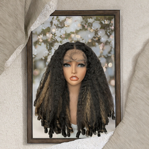 Perruque synthétique tressée style Yaki sans colle 13x4x1 transparente <span class=keywords><strong>pour</strong></span> femmes noires, avec dentelle suisse frontale - Product Image 3