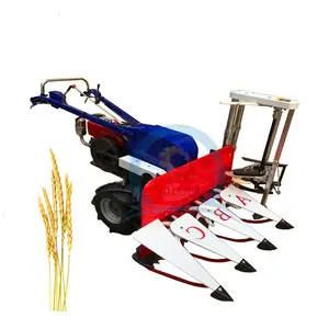 hot sale gasoline diesel engine hand walking type cutting machine small soybean sesame harvester