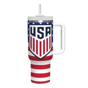 Nouvelle arrivée : Tasse isotherme de sport pour le football, 40 onces, réutilisable, portable, pour l'extérieur, tasse de voyage, tasse à café avec poignée - Product Image 5