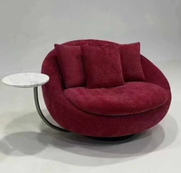 Fauteuil pivotant moderne pour salon, chambre, villa, balcon – Chaise simple rotative ronde, fauteuil de relaxation paresseux