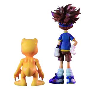 Figura de PVC de Taichi Yagami y <span class=keywords><strong>Agumon</strong></span>, Mercancía de Digimon Adventure, Modelo de Anime 2D, Juguete Decorativo - Product Image 5