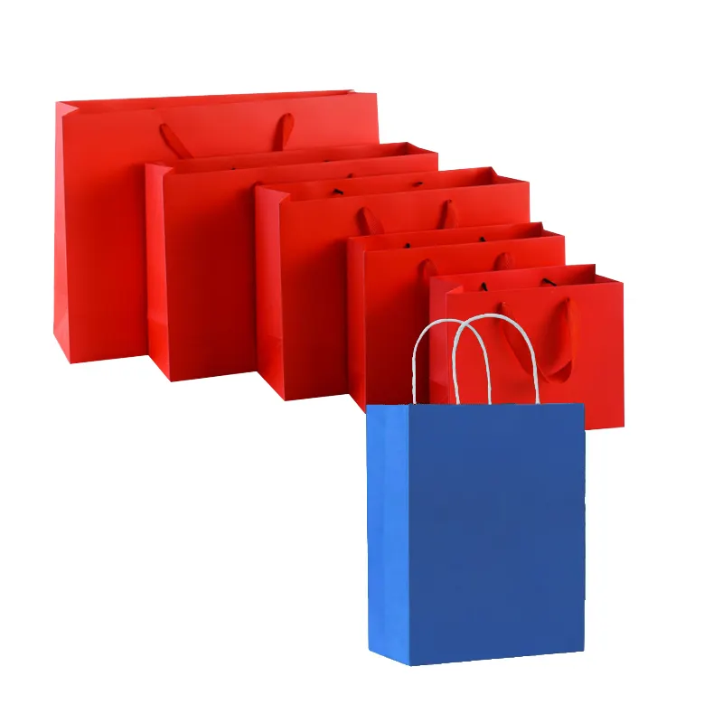 Benutzer definiert gedruckt Ihr eigenes Logo Günstigster Luxus, Weiß Braun Kraft Geschenk Craft Shopping Papier Handtaschen Mit Griffen/