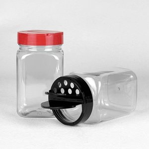 275ml 32oz 950ml vuông tròn Pet container nhựa gia vị Shaker chai gia vị Jar với <span class=keywords><strong>PP</strong></span> Nắp - Product Image 5