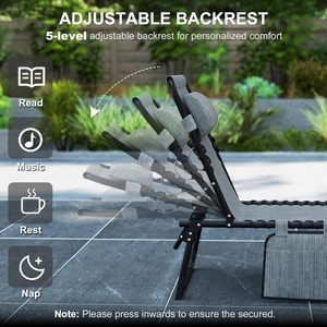 <span class=keywords><strong>Chaise</strong></span> longue pliante, <span class=keywords><strong>chaise</strong></span> longue de patio <span class=keywords><strong>pour</strong></span> bronzer, <span class=keywords><strong>chaise</strong></span> longue d'extérieur - Product Image 3