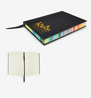 Carnet promotionnel personnalisé avec logo, pages à bords arc-en-ciel, vente en gros, cadeau de haute qualité