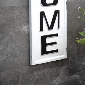 <b>Retro</b> Vintage Home <b>Decor</b> Welcome Door Sign Letter Words Plaque Durable Rectangle Metal Cast Iron Rustic Farmhouse Black White - Product Image 4