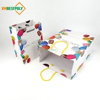 Individuell Bedruckte Recycelte Weiße Papiertüten mit Griffen für Lebensmittel- und Geschenkverpackungen