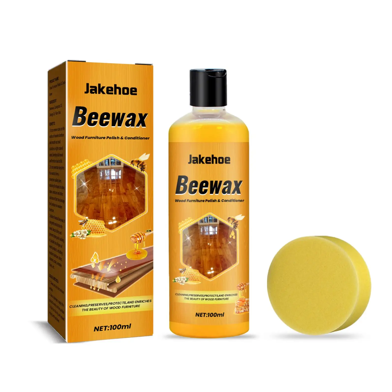 Jakehoe all'ingrosso Private Label Beewax legno mobili lucidante pavimento liquido morbido cera protettiva per pavimenti casa detergente per pavimenti