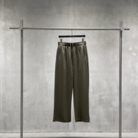 Pantalon long décontracté et sportif pour homme, coupe droite ample, en tissu Air Layer de couleur unie, avec cordon de serrage, personnalisable en gros