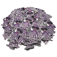 Autocollants personnalisés découpés à la forme, en vinyle PVC, impression résistante aux UV, étiquette imperméable, finition brillante, épaisseur personnalisée