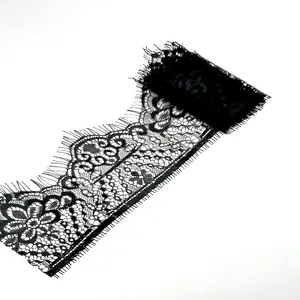 8CM Black Water Soluble Lace Trim Border Lace Trimming For Sewing Custom White Lace Trim Embroidery