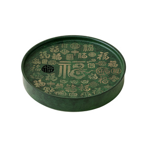 Hundred Blessings Brass <b>Tea</b> <b>Tray</b> Round Heat Resistant Pot Stand For Kung Fu <b>Tea</b> - Product Image 5