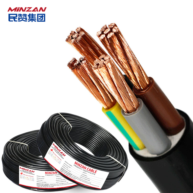 Multi-Core Electrical Cable Wire Flexible 3 or 4 Cores RVV H05VV-F Cable PVC Insulated Stranded Copper Conductors