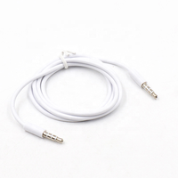 Nouveau câble audio 4 pôles 1m 3.5mm mâle à mâle enregistrement voiture Aux cordon audio casque cordon de connexion câble d'extension MP3