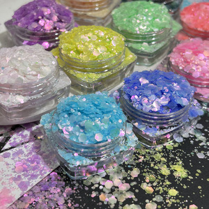 Lentejuelas Mixtas <span class=keywords><strong>de</strong></span> Poliéster Coloridas por <span class=keywords><strong>Kilo</strong></span>, Purpurina Gruesa Tipo Macaron para Vasos con Efecto Bola <span class=keywords><strong>de</strong></span> Nieve, Resina, Slime y Maquillaje - Product Image 4