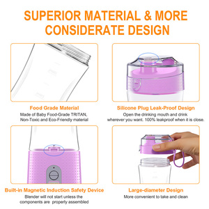 เครื่องปั่นน้ำผลไม้พกพาและร้านน้ำผลไม้สดของคุณเอง ขนาดเล็กกะทัดรัดและพร้อมใช้งานเป็นเวิร์คช็อปเครื่องดื่มในกระเป๋าของคุณ - Product Image 4