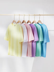 Piqué, 65% coton, 35% polyester, 220GSM T-shirt vierge surdimensionné à manches courtes pour hommes et femmes - Product Image 5