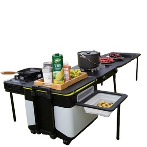 Cuisine d'<span class=keywords><strong>action</strong></span> deuxième génération Camping en plein air poêle intégré Portable petite boîte de cuisine Camping équipement d'auto-conduite - Product Image 1