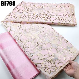 2023 बेबी पिंक अफ्रीकी जरी कपड़े Jacquard जामदानी डिजाइन ब्रोकेड Jacquard कपड़े उच्च गुणवत्ता के लिए पार्टी शादी की पोशाक - Product Image 4