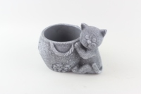 Vente directe d'usine, pot à fleurs en ciment de forme ronde avec motif de grenouille, pot à bonsaï pour jardin, pot à fleurs en béton