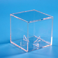 ZH marque acrylique Baseball présentoir modèle 022603 carré Transparent plexiglas balle Collection anti-poussière stockage accessoires
