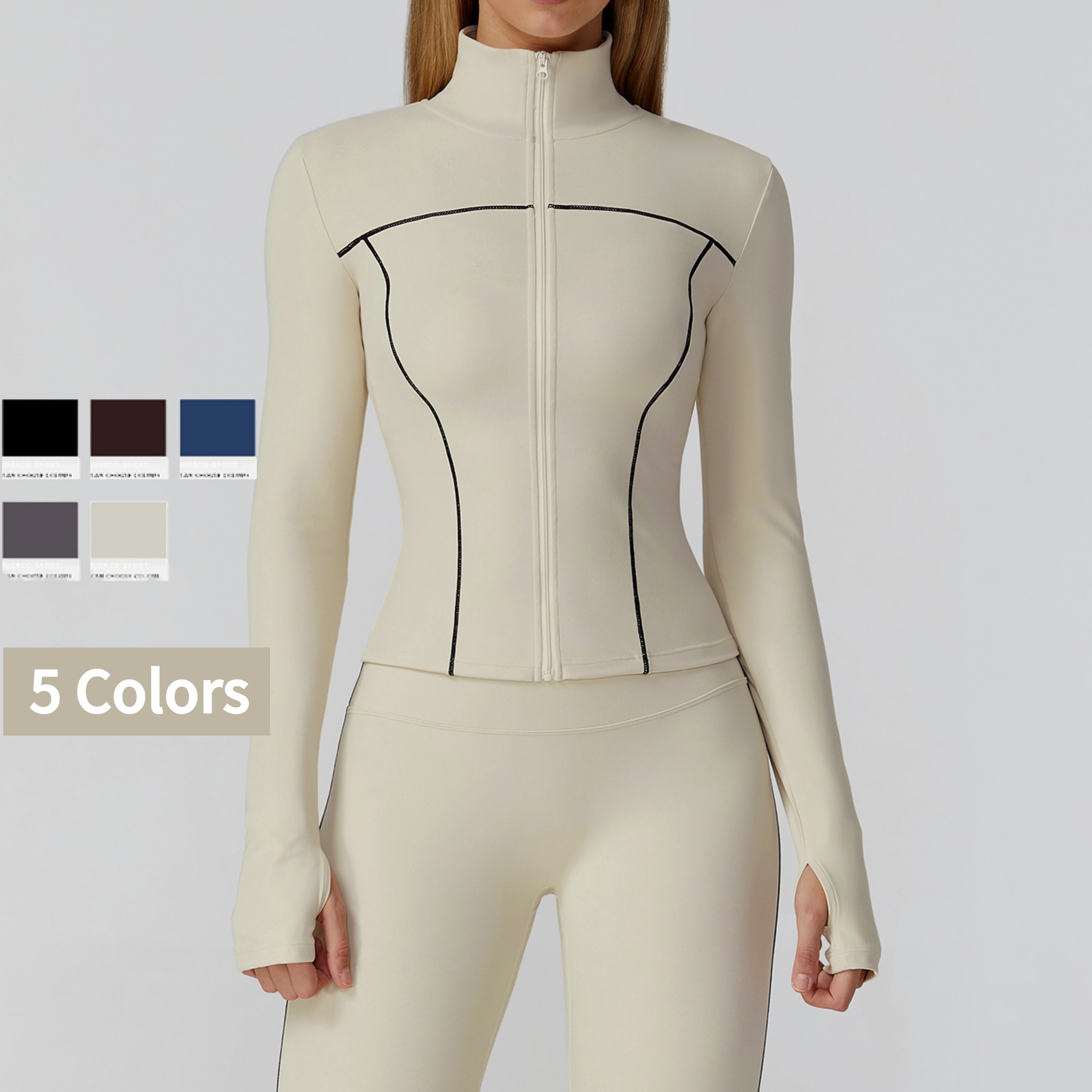 Sports Top Women's Long-sleeved Tight-fitting Slim Fitness Jacket Yoga Clothes Workout Gym Top Training Jackets