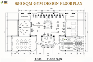 SK Attrezzatura Completa per Palestra da 800mq, Macchine Commerciali per Allenamento di Forza e Cardio per Hotel, Club e Centri <span class=keywords><strong>Fitness</strong></span> - Product Image 4