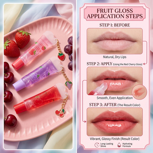 Brillo Labial Vegano de Alta Calidad, Hidratante, Humectante, Fórmula Mineral, Larga Duración, Resistente al Agua, Cuidado Labial, Maquillaje, Uso Diario - Product Image 3