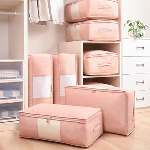 Sac de rangement pliable grande capacité avec fenêtre transparente pour vêtements, couvertures, literie, organiseur de rangement sous le lit, sac de rangement pour couettes, cubes de rangement - Product Image 1