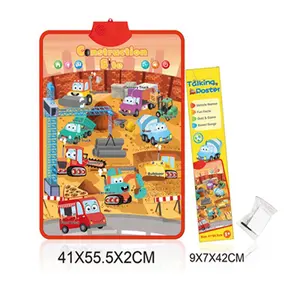 Samtoy Kids Early Educational Learning Electronic Sound Voice Construction Site Talking Wall Chart For Child Study Wall Chart
