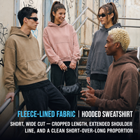 Sweat-shirts sportifs à capuche personnalisés en coton épais coupe ample avec logo sur mesure pour homme – Collection Hiver Solide Non-tissé Streetwear OEM