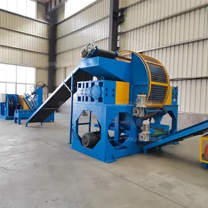 Factory of Scrap truck tire Full Automatic Tire Recycling Rubber Crumb Production Machine wire pulling out machine