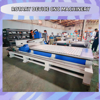 Machine CNC pour le travail du bois en vente chaude, routeur CNC 1325 4 axes avec machine de gravure rotative