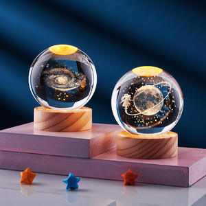 Luminescent Ciel Étoilé Planète Lune Boule De Cristal Petite Veilleuse Projection Atmosphère Lumière - Product Image 3